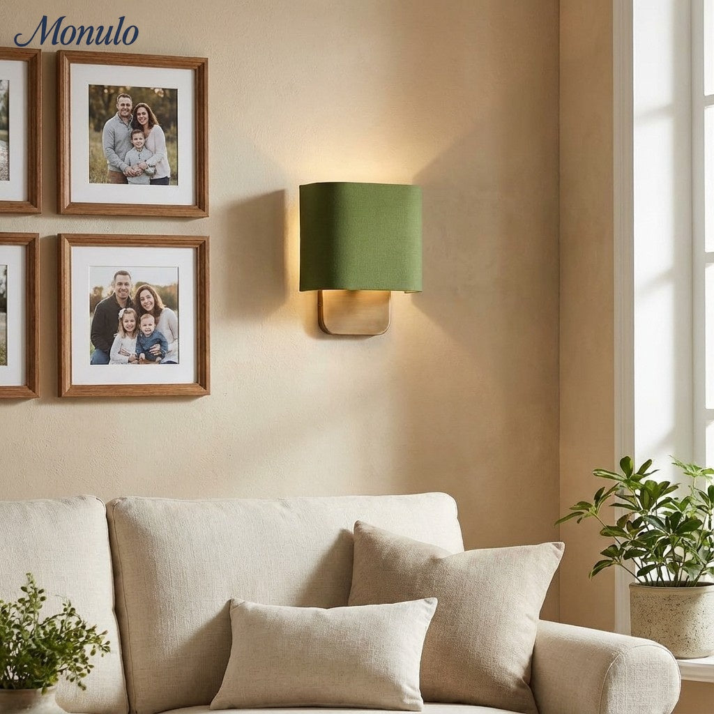 Stoffen Wandlamp met Metalen Fitting voor Leeslicht Slaapkamer | Sansoti