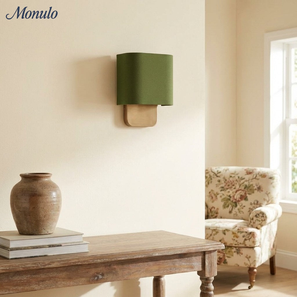 Stoffen Wandlamp met Metalen Fitting voor Leeslicht Slaapkamer | Sansoti