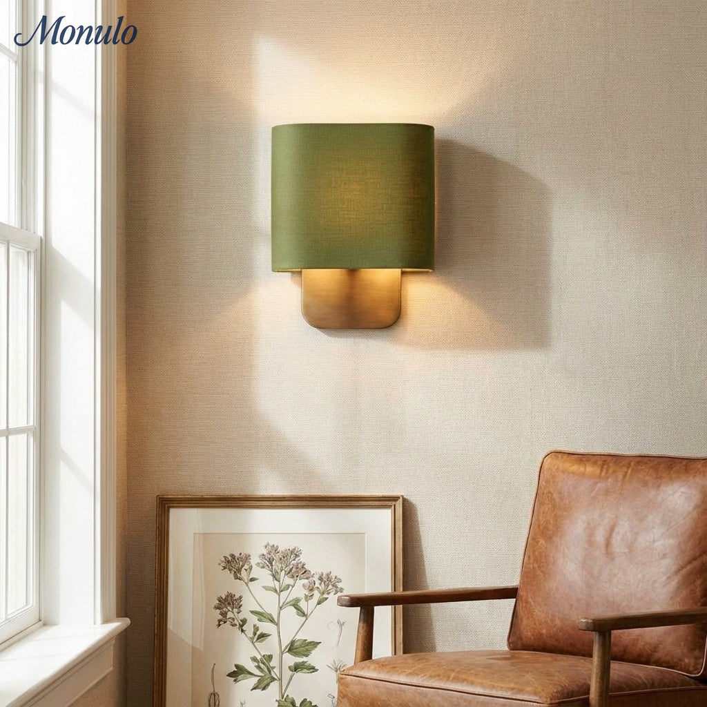 Stoffen Wandlamp met Metalen Fitting voor Leeslicht Slaapkamer | Sansoti