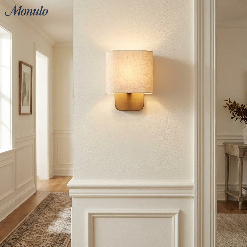 Stoffen Wandlamp met Metalen Fitting voor Leeslicht Slaapkamer | Sansoti