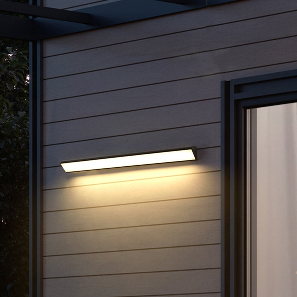 Modern Outdoor Wall Light Metal Acrylic Black Linear LED 40-150cm Garden Balcony Patio Facade Outdoor Lighting | Sansoti