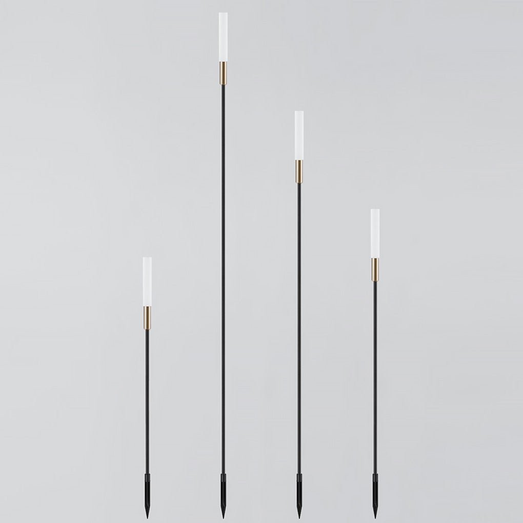 Solar-LED-Schilflampen, 6-teiliges Set, schwarz-gold, wasserdicht, Gartenbeleuchtung, Außenleuchten, stimmungsvolles Licht, Solarenergie | Sansoti