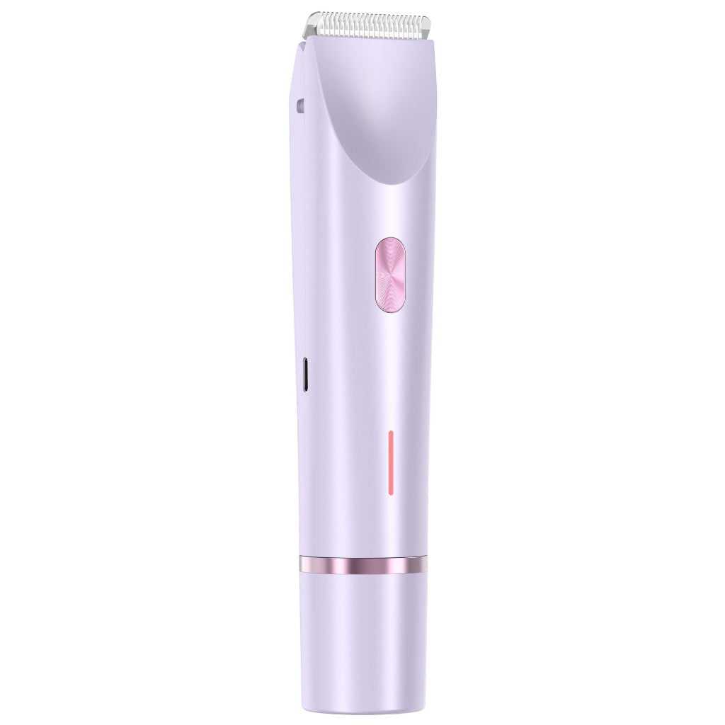 Set d'épilation électrique pour femmes 2-en-1 avec tête de rasage et tondeuse, utilisation à sec ou sous l'eau, corps, visage et maillot | Sansoti