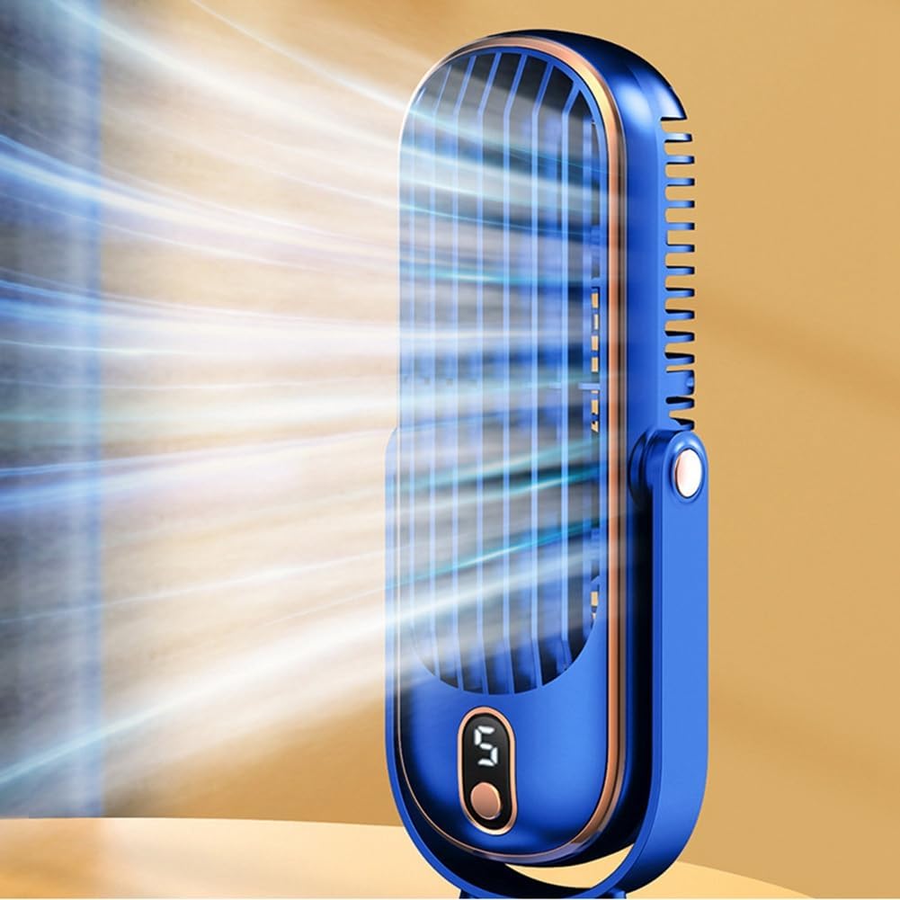 Draagbare Ventilator met 720° Rotatie Oplaadbaar - Stille USB Tafelventilator voor Bureau Thuis Kantoor | Sansoti