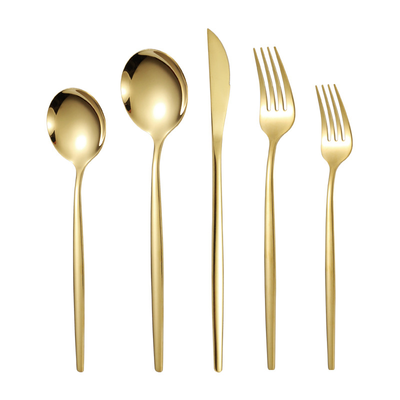 Bestek Set 18/10 RVS met Titanium Coating voor Moderne Gedekte Tafels 4 tot 16 Personen Elegante Tafelbestek | Sansoti