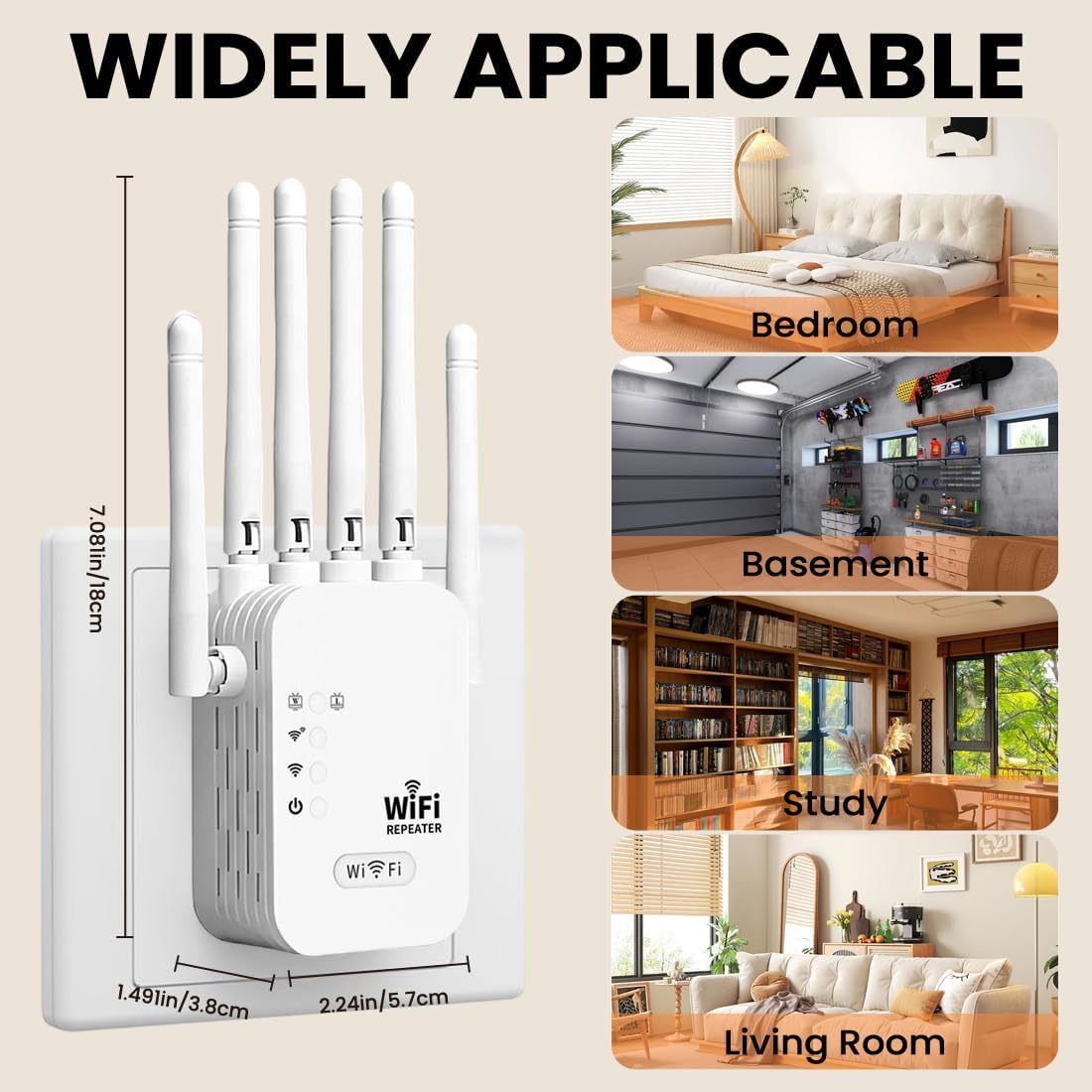 Draadloze Netwerkversterker voor Buiten Weerbestendig WiFi Signaalversterkend Apparaat Tuin Terras Balkon | Sansoti
