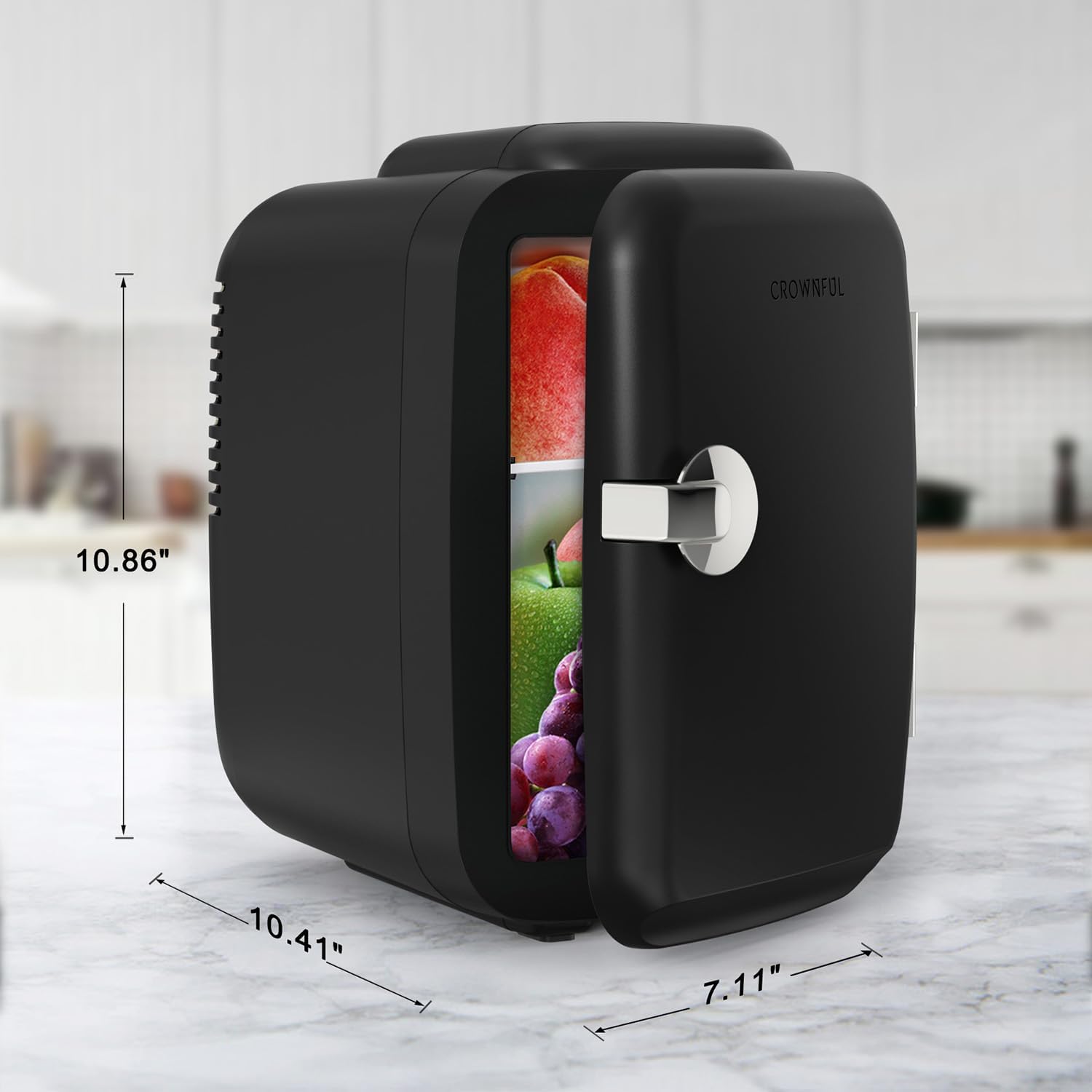 Compacte Mini Koelkast 4L Koel- & Warmfunctie Slaapkamer Kantoor Draagbaar AC/DC Energiezuinig Thuis Auto | Sansoti