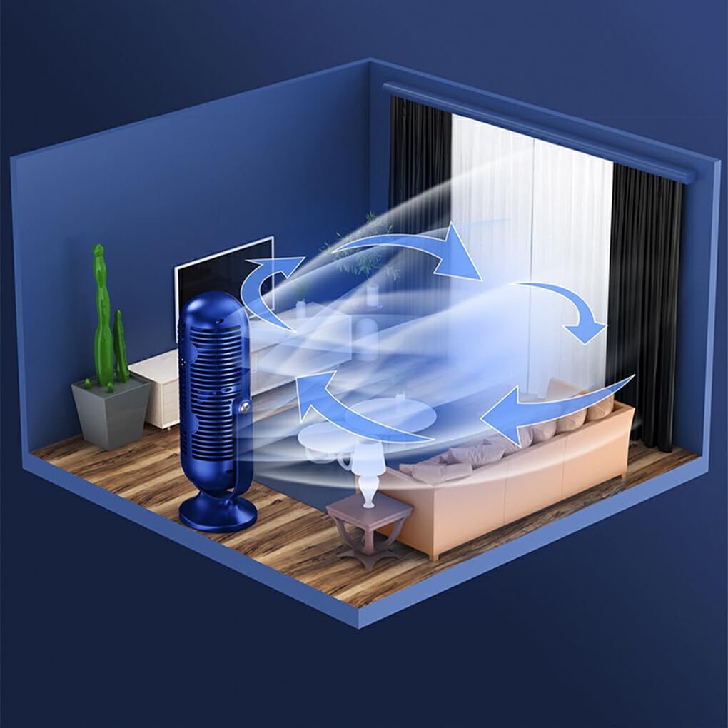 Draagbare Ventilator met 720° Rotatie Oplaadbaar - Stille USB Tafelventilator voor Bureau Thuis Kantoor | Sansoti