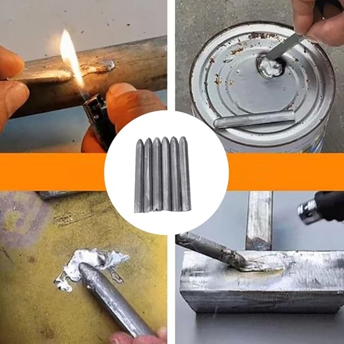 Aluminium Lasstaafset (10 Stuks) – Repareer Metalen Oppervlakken met Aansteker of Brander | Sansoti