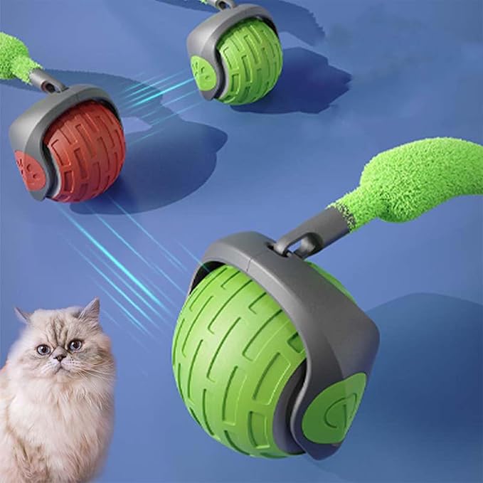 Interactieve Kattenspeelbal met Bewegingssensor en Veer – Autonoom Speelgoed | Sansoti
