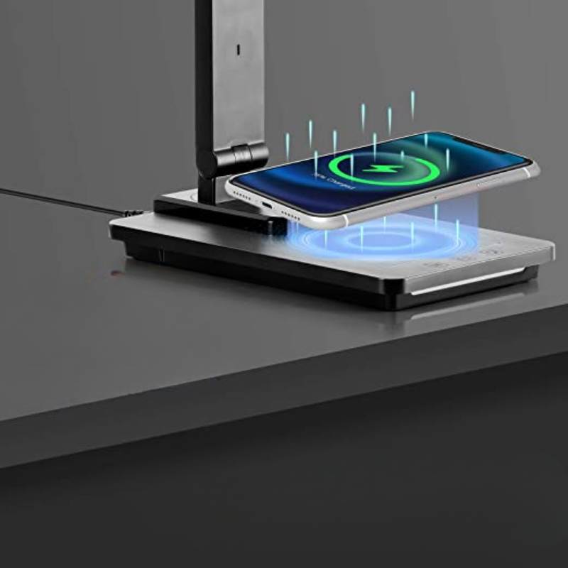 LED Desk Lamp with Wireless Charger and USB Port – Adjustable Lighting for Optimal Work Comfort | Sansoti