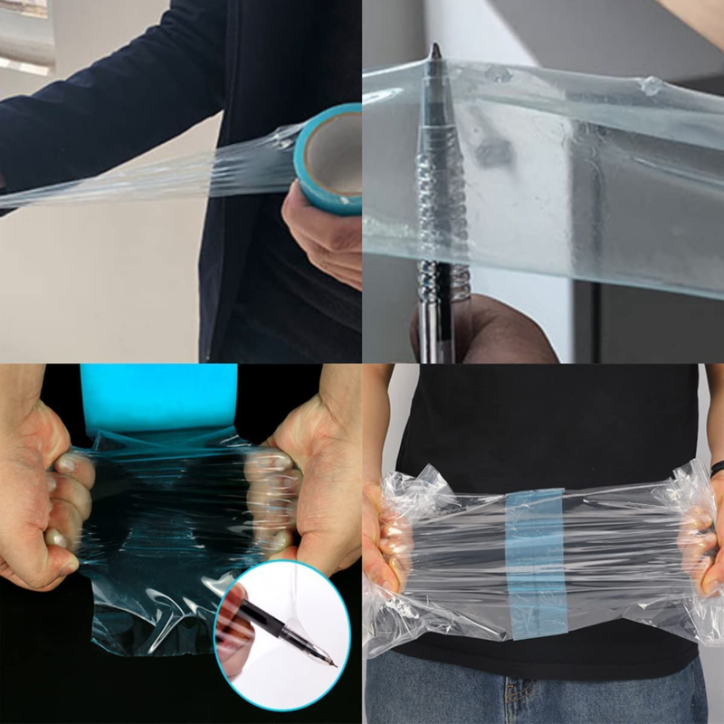 Transparente Schutzfolie und Reparaturband, wasserdicht, 10cm x 50m, zum Schutz von Fenstern, Türen, Möbeln und Gewächshäusern | Sansoti