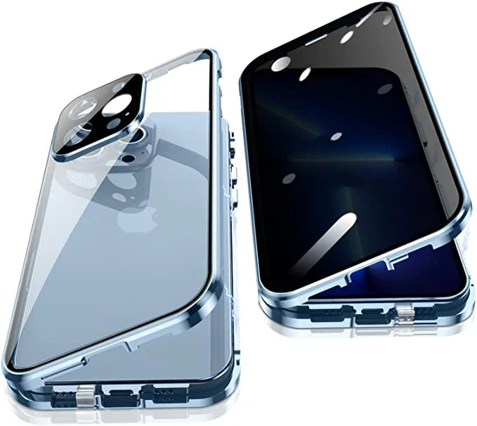 Coque de Téléphone en Verre Magnétique avec Protection d'Écran Vie Privée — Protection 360° pour iPhone | Sansoti