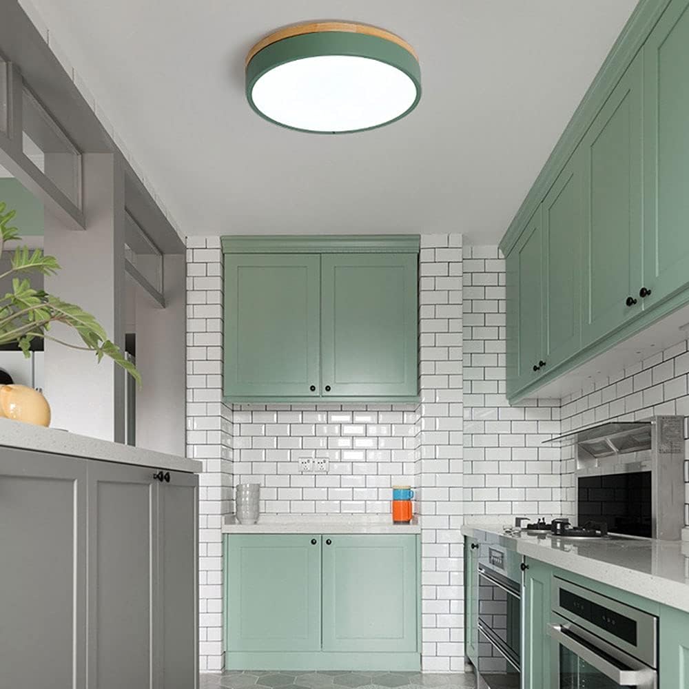 Ronde Plafondlamp met LED en Natuurlijk Hout — Scandinavisch Design met Dimfunctie | Sansoti