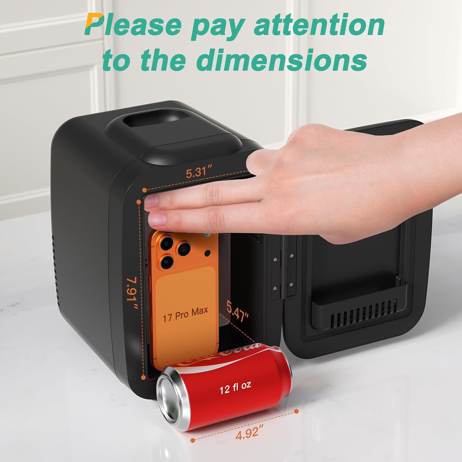 Compacte Mini Koelkast 4L Koel- & Warmfunctie Slaapkamer Kantoor Draagbaar AC/DC Energiezuinig Thuis Auto | Sansoti