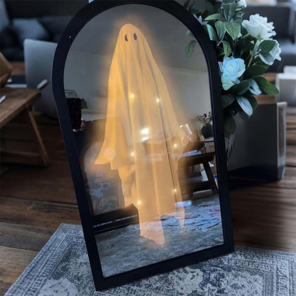 Hologram Ghost Wall Mirror Halloween Decoration Living Room Wall Decor Party Decoration Spooky Interior | Sansoti