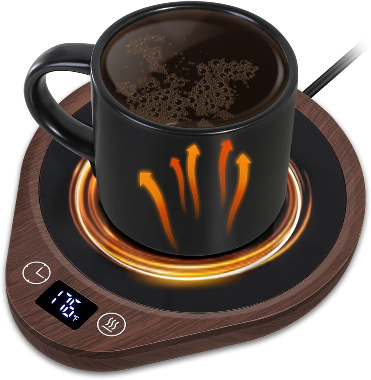 Verwarmingsplateau voor Mokken met Temperatuurregeling LED-Display Koffie Thee Warm Houden Kantoor Thuis | Sansoti