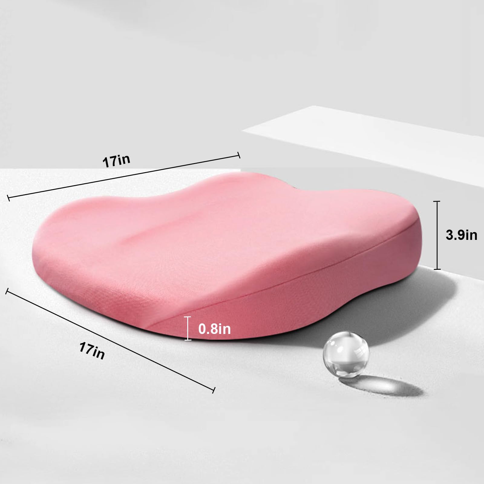 Erhöhendes Autokissen für Erwachsene – Ergonomischer Memory-Schaum Sitzvergrößerer mit Antirutsch | Sansoti