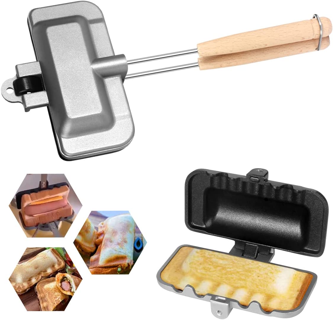 Dubbelzijdige Sandwichbakpan – Aluminium Antiaanbaklaag voor Snel Bakken – 30,5 cm | Sansoti
