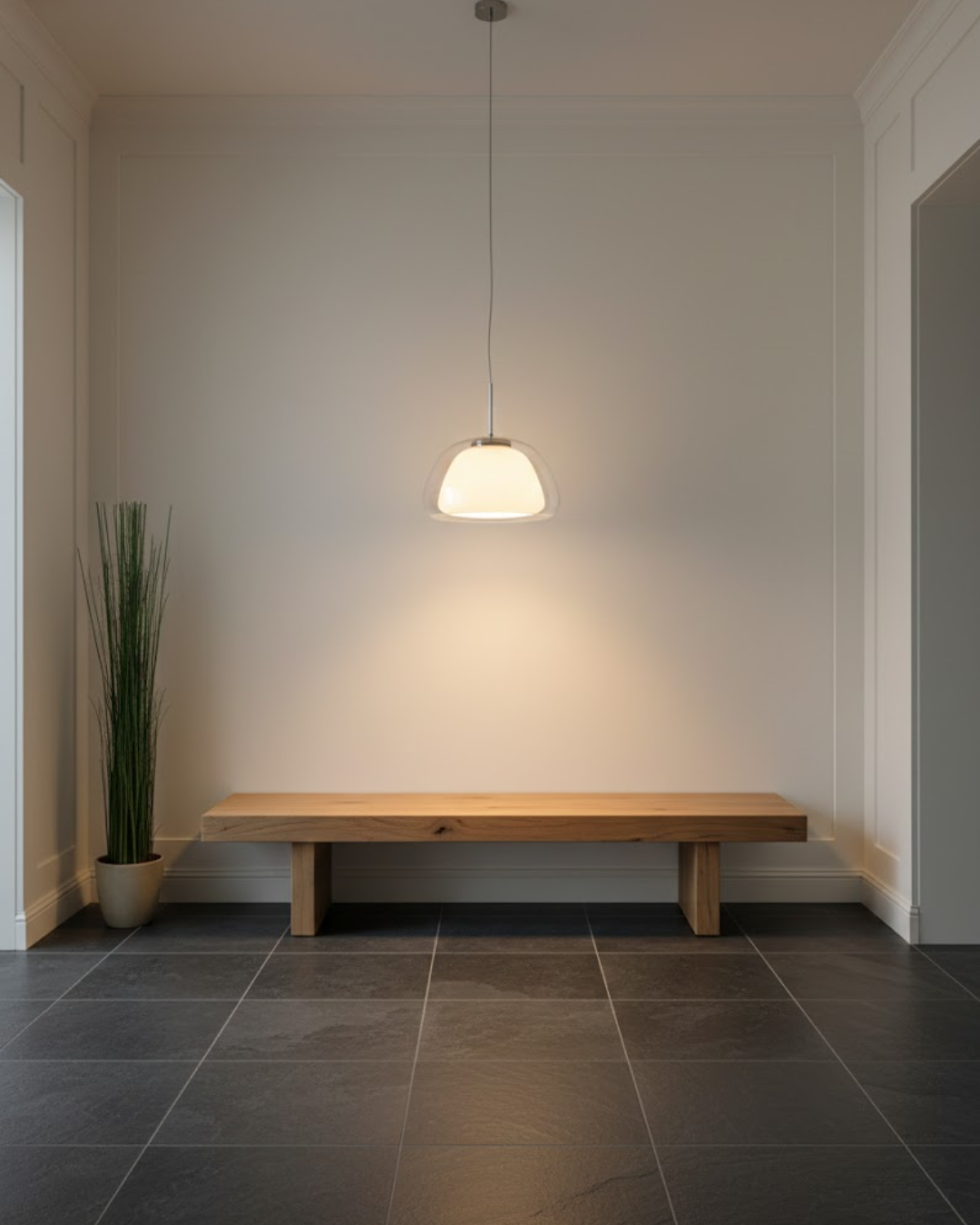 Luxe Glazen Hanglamp Met Mat En Transparant Glas In Minimalistisch Japandi Design | Sansoti