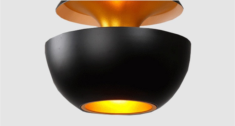 Elegante LED-Deckenleuchte Schwarz-Weiß Modernes Design Rund Aluminium Essbereich Schlafzimmer Wohnzimmer Warm Dimmbares Licht Skandinavisches Interieur Stilvoll | Sansoti