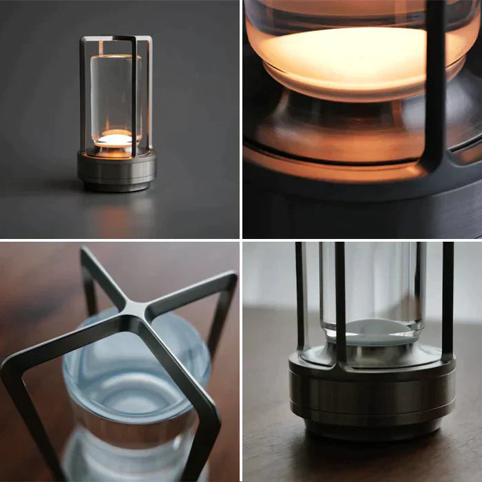 Tafellamp Oplaadbaar LED Dimbaar 3 Standen Glas Metaal Zwart Goud Zilver Slaapkamer Nachtkastje Bureaulamp USB Poort Touch Bediening Sfeerlamp | Sansoti