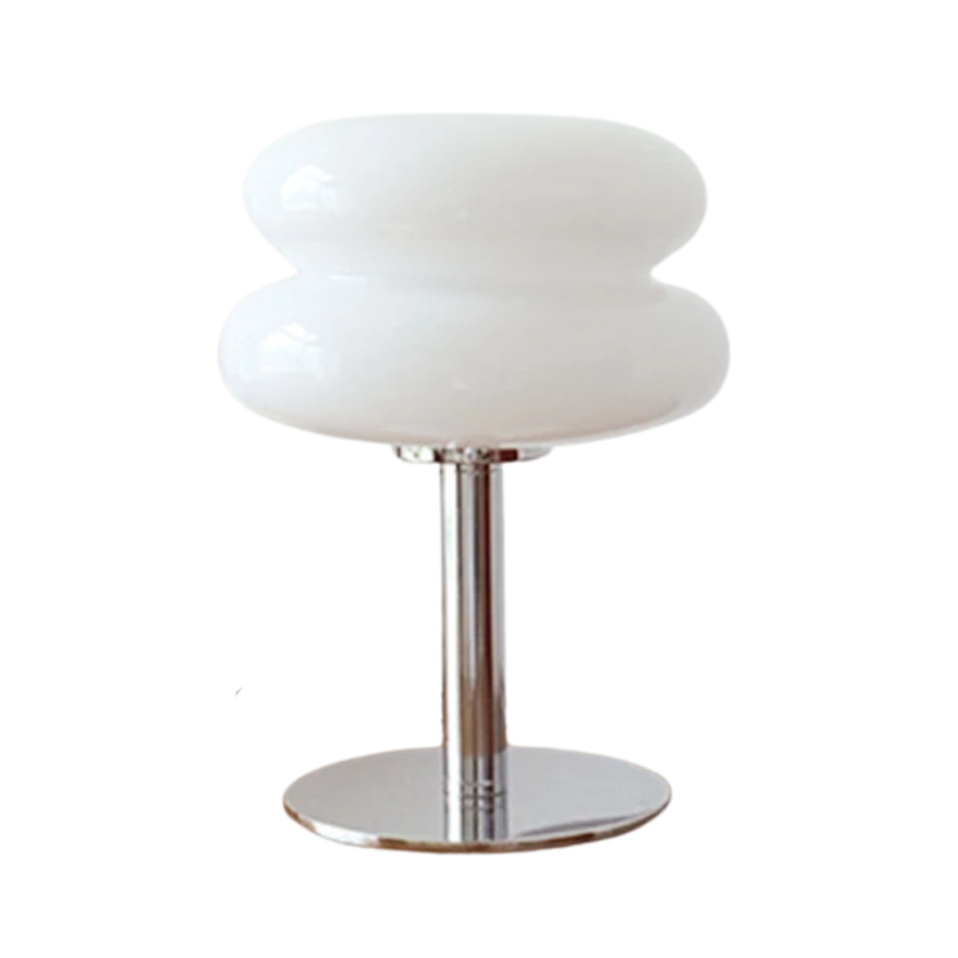 Designer Table Lamp with Touch Control Glass and Metal Dimmable LED Lighting Modern Ambient Lamp for Living Room and Bedroom | Sansoti