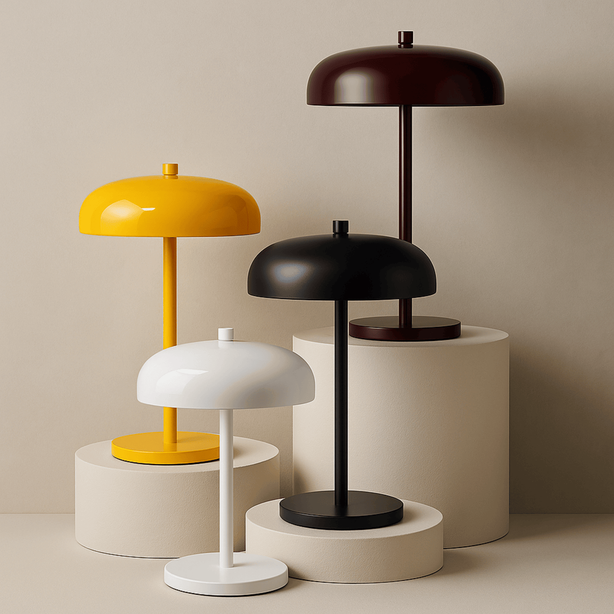 Lampe de table rechargeable avec commande tactile, en fer, 5W, LED à intensité variable, lampe de chevet sans fil et d’ambiance | Sansoti