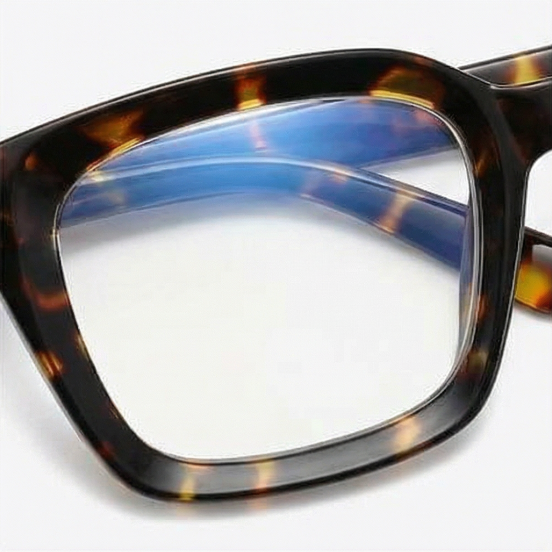 Oversized Leesbril met Schildpaddenmotief – Bluelight Filter & Veermechanisme | Sansoti