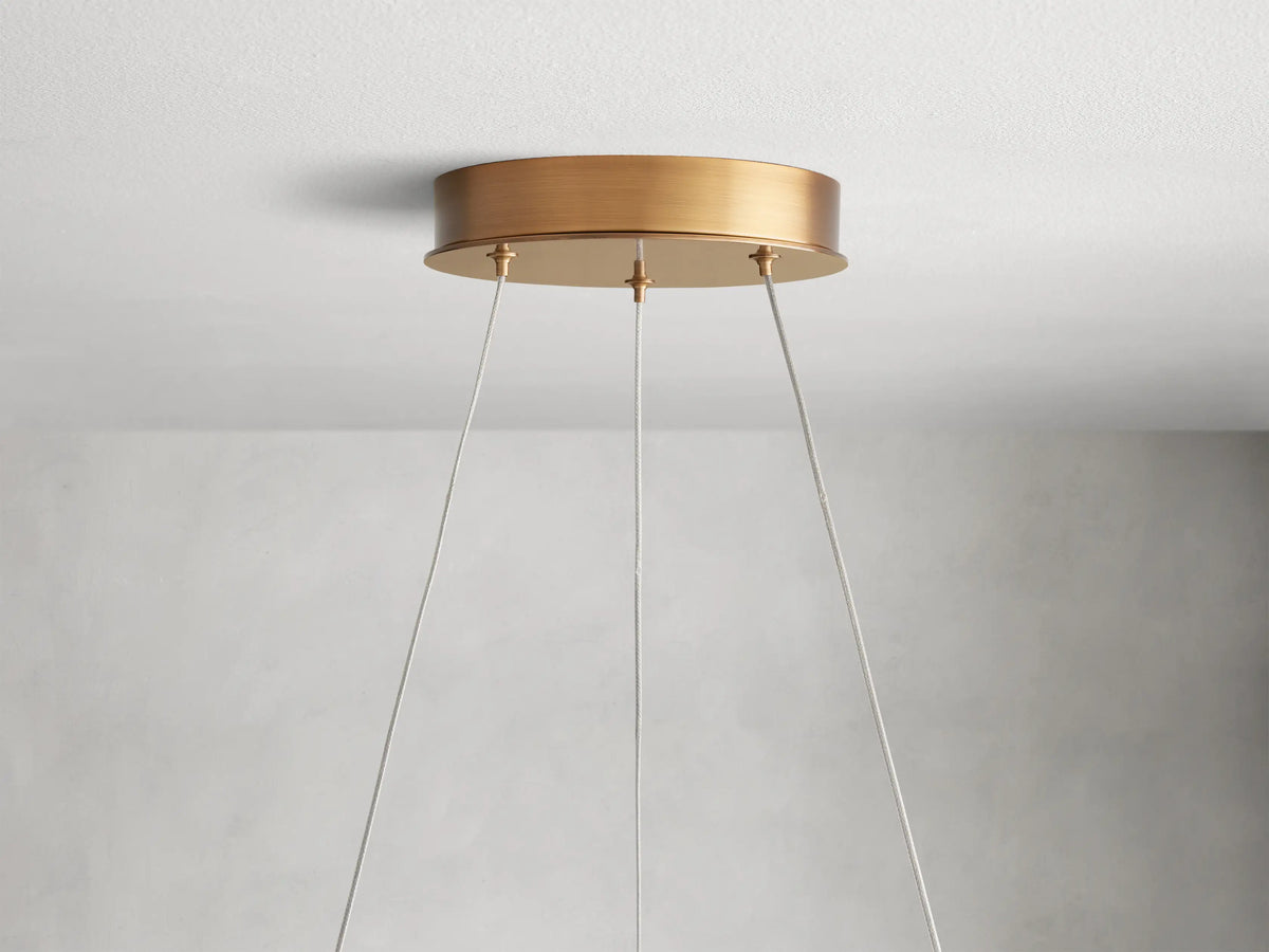 Handgeblasener Glaskronleuchter mit LED-Beleuchtung Kreisförmiges Design 107cm Durchmesser Wohnzimmer Esszimmer | Sansoti