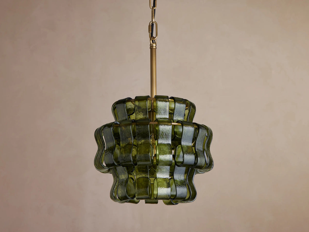 Glas-Pendelleuchte mit strukturiertem Muster, Messing oder Schwarz, E26, dimmbar, für Wohnzimmer, Esszimmer und Schlafzimmer | Sansoti