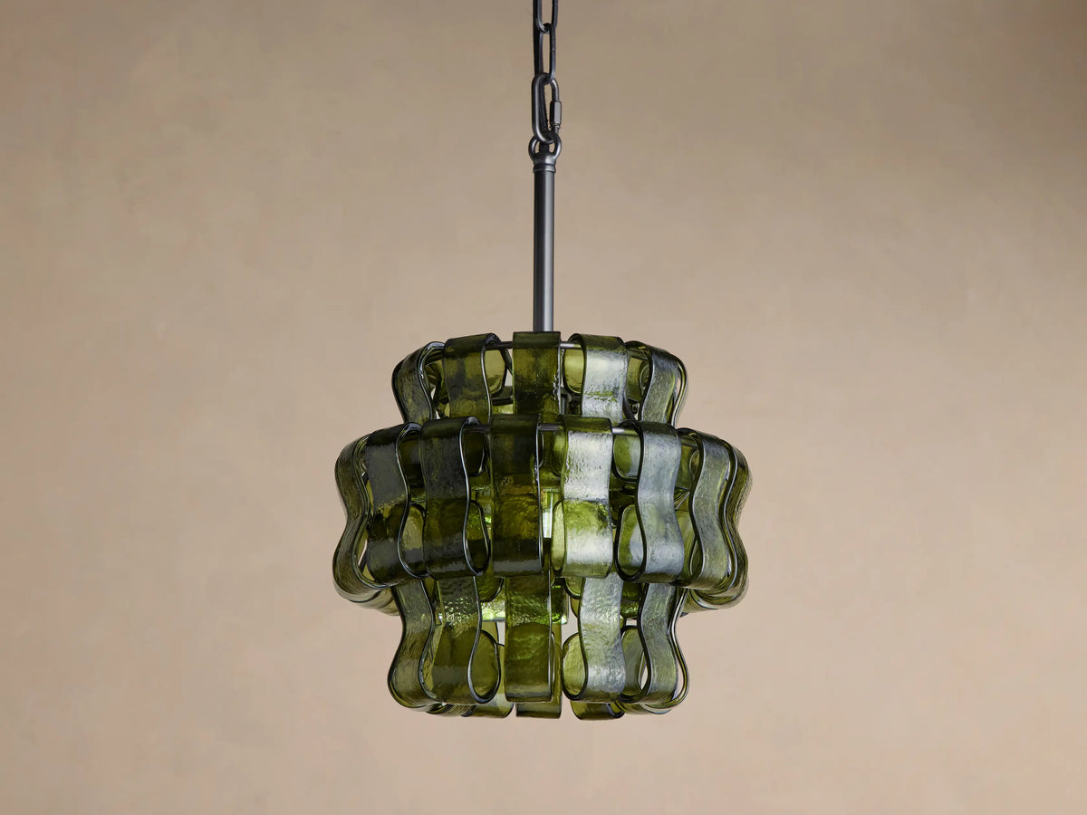 Glas-Pendelleuchte mit strukturiertem Muster, Messing oder Schwarz, E26, dimmbar, für Wohnzimmer, Esszimmer und Schlafzimmer | Sansoti