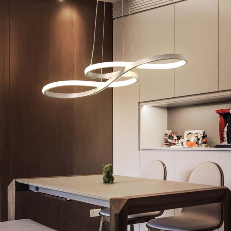 Musical Note Pendant Light Black Gold Design LED Adjustable Dining Room Living Room Modern Fixture Ambient Lighting Interior | Sansoti