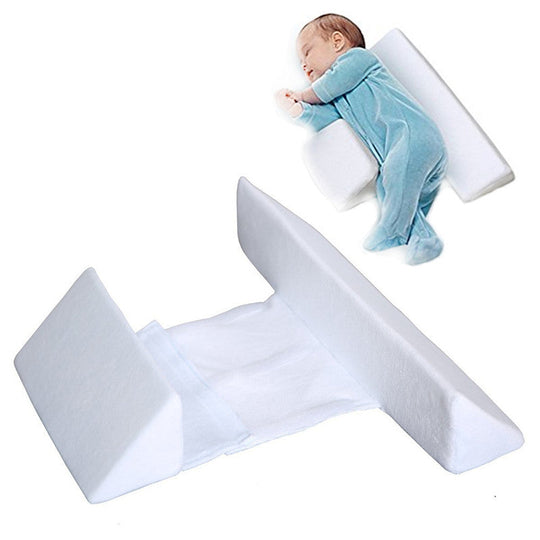 Baby Zijslaap Positiekussen – Driehoekig Antirol Kussen met Verstelbare Breedte – Zacht Memory Foam – Ademend & Wasbaar – Voor Pasgeborenen tot 12 Maanden | Sansoti