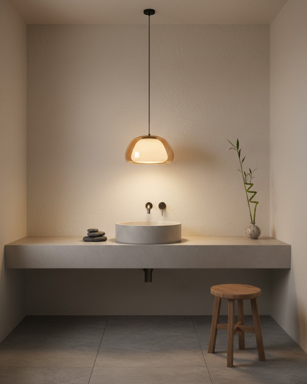Luxe Glazen Hanglamp Met Mat En Transparant Glas In Minimalistisch Japandi Design | Sansoti