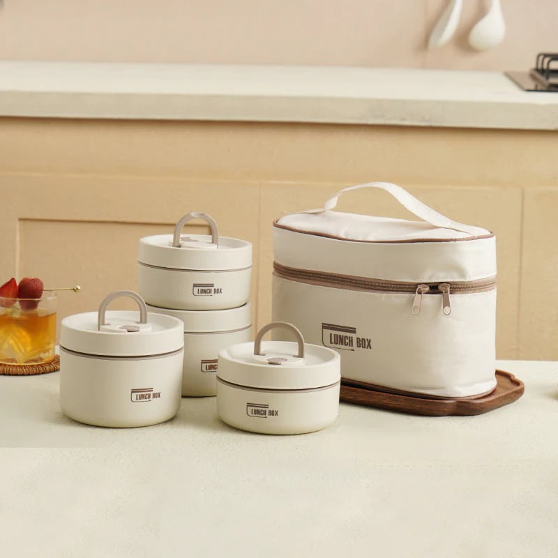 Geïsoleerde Lunchbox met Vacuümtechnologie – Houdt Eten Tot 4 Uur Warm – Lekvrij RVS Ontwerp – Ideaal voor School en Werk | Sansoti