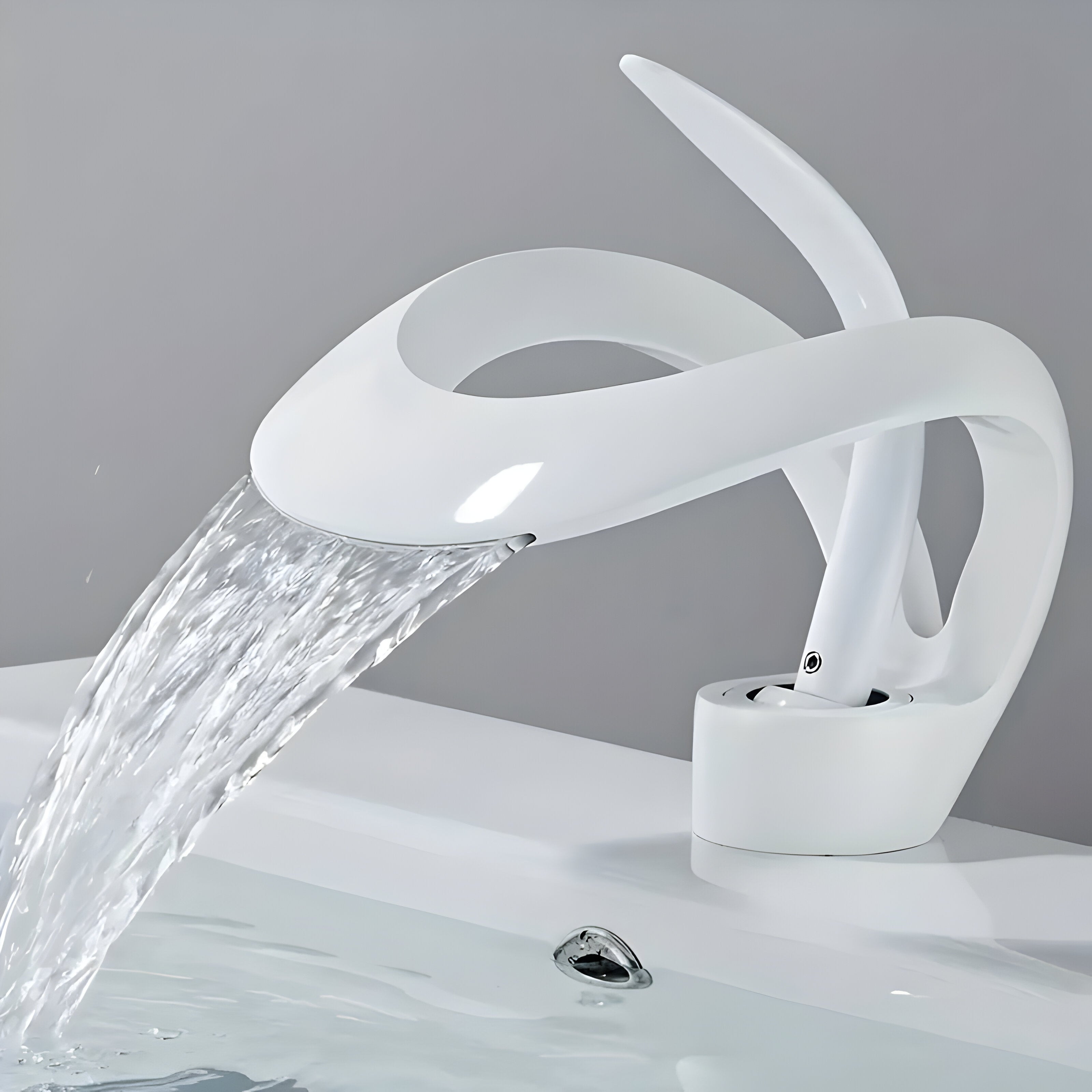 Wastafelkraan Design Waterval Mengkraan Messing Modern | Sansoti