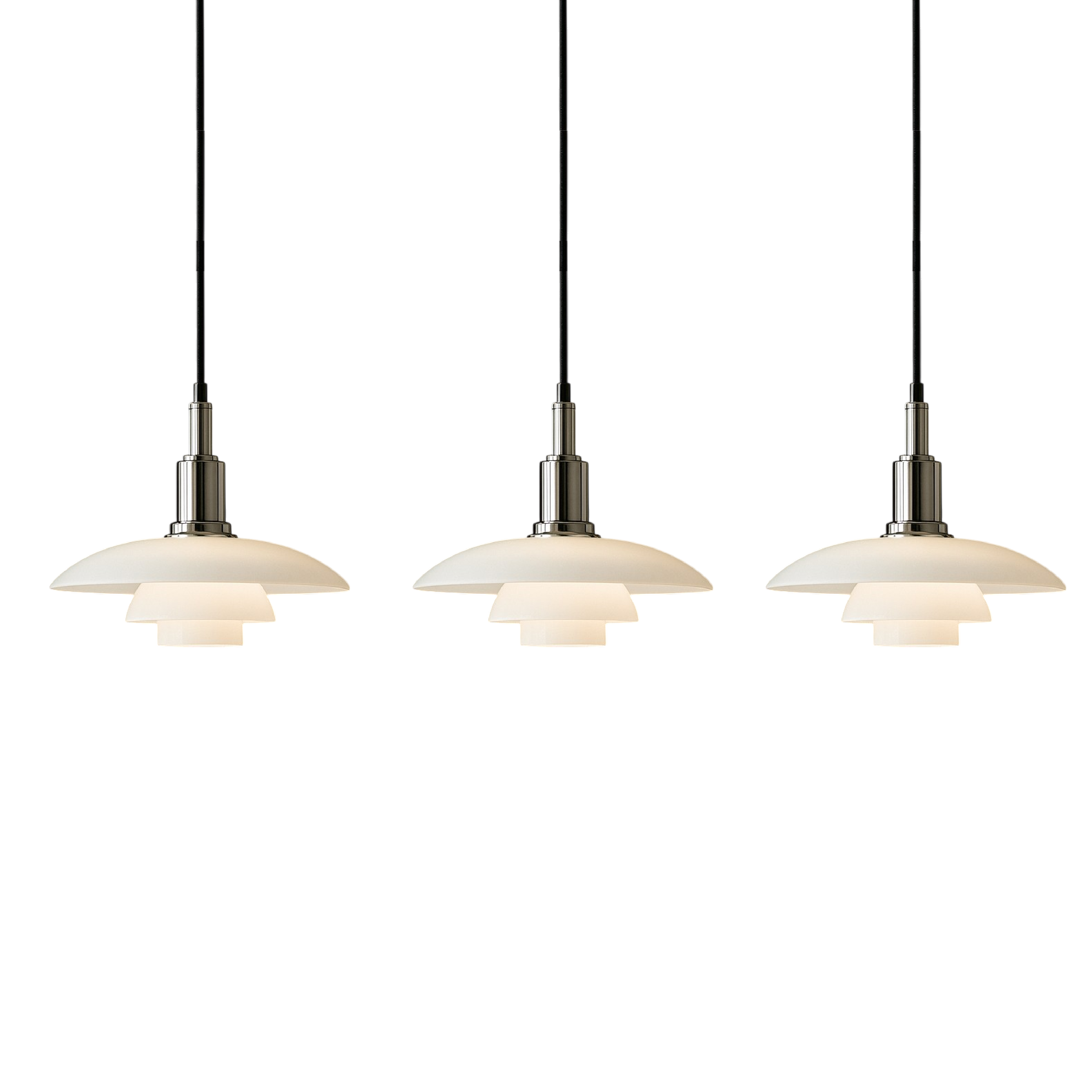 Deense design hanglamp 2/3 koppen glas metaal goud eetkamer keuken eiland Scandinavisch minimalistisch | Sansoti