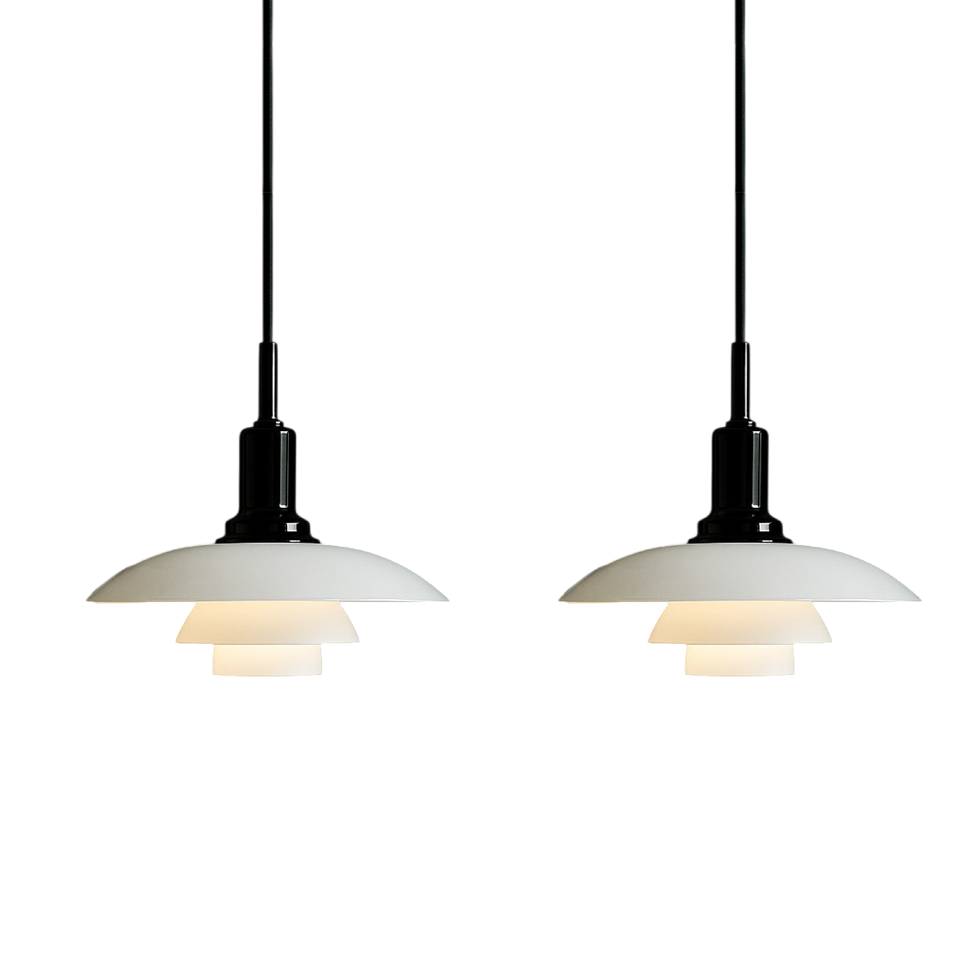 Deense design hanglamp 2/3 koppen glas metaal goud eetkamer keuken eiland Scandinavisch minimalistisch | Sansoti