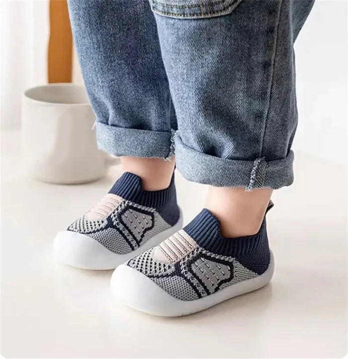 Antislip Babyschoensokken met TPR Zool Katoenen Bovenwerk voor Wandelende Peuters Eerste Stapjes Indoor | Sansoti