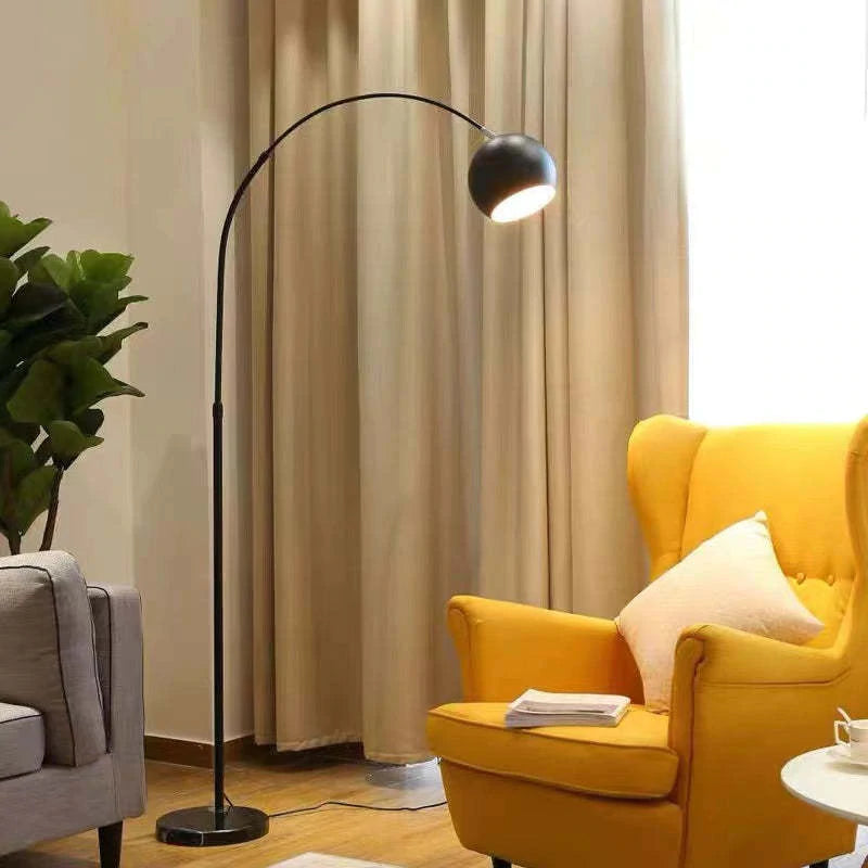 Vloerlamp Boogvorm Led Metaal Zwart Blauw Geel Roze Zilver Goud Dimbaar Woonkamer Slaapkamer | Sansoti