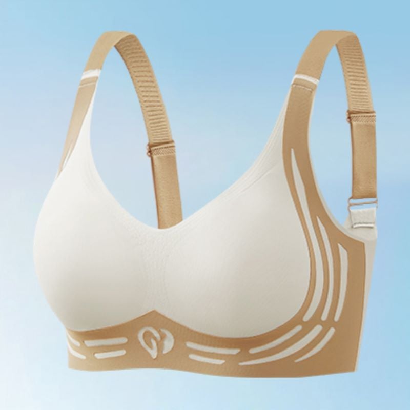Beugelloze Push-Up BH Brede Bandjes U-Rug Comfortabele Lift Ondersteuning Zachte Pasvorm Dames Lingerie | Sansoti