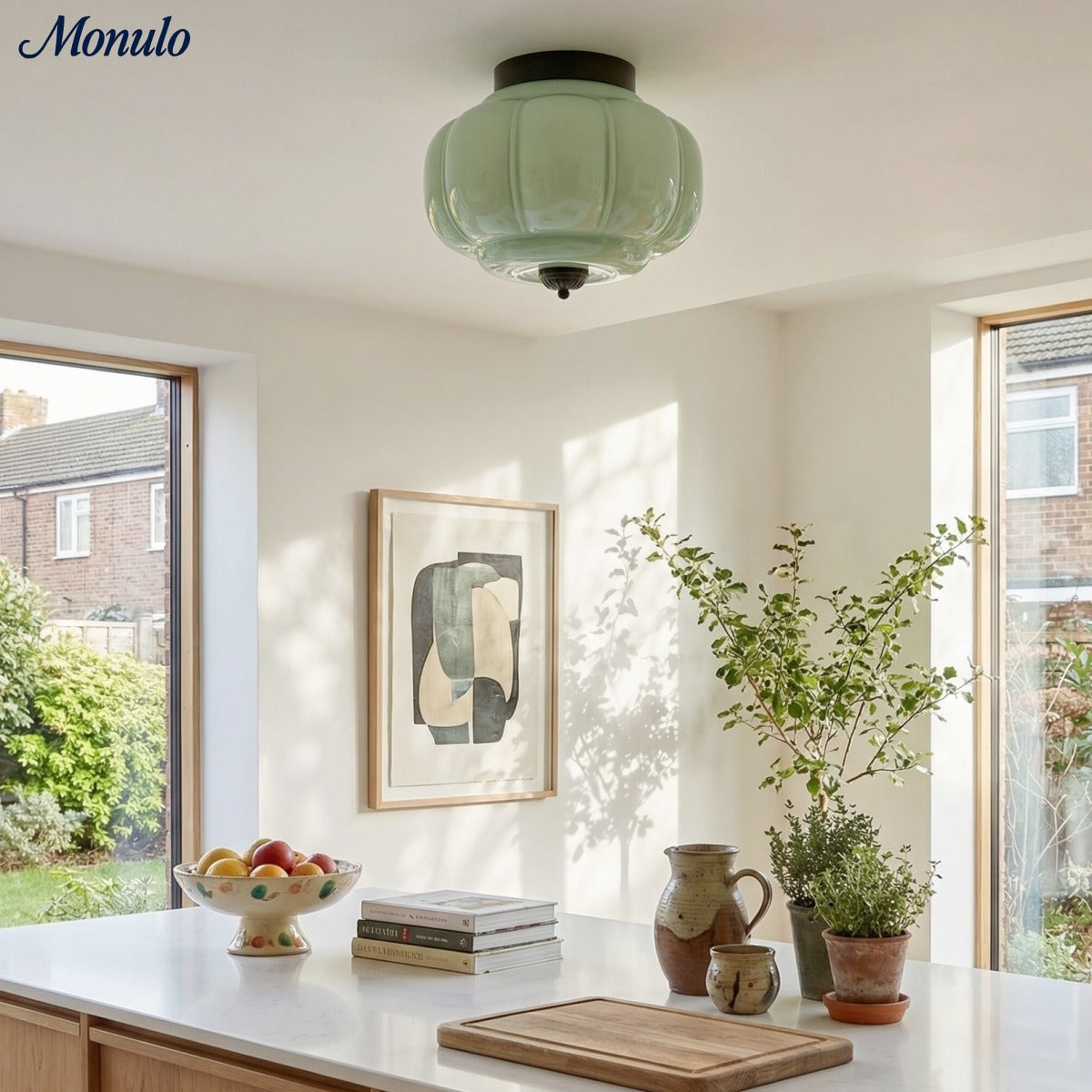 Plafondlamp Melkglas Glazen Kap Moderne Verlichting Scandinavische Stijl Woonkamer Eetkamer Slaapkamer Flush Mount | Sansoti