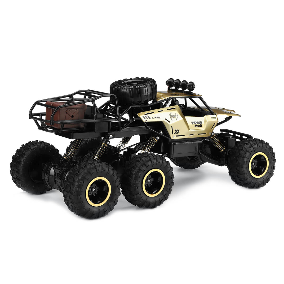 RC Monster Truck 6-Rad Offroad mit 2,4 GHz Fernsteuerung – Geschwindigkeit bis 52 km/h – inklusive 2 Akkus für Kinder und RC-Fans | Sansoti