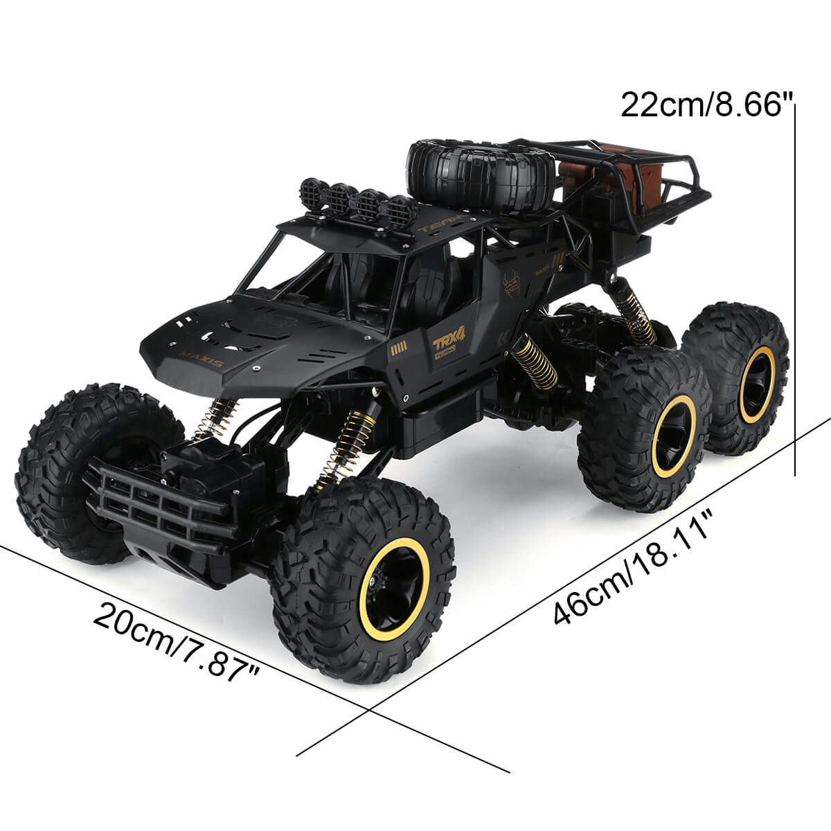 RC Monster Truck 6-Wiels Offroad met 2.4 GHz Afstandsbediening – Snelheid tot 52 km/u – Inclusief 2 Accu's voor Kinderen en RC-Fans | Sansoti