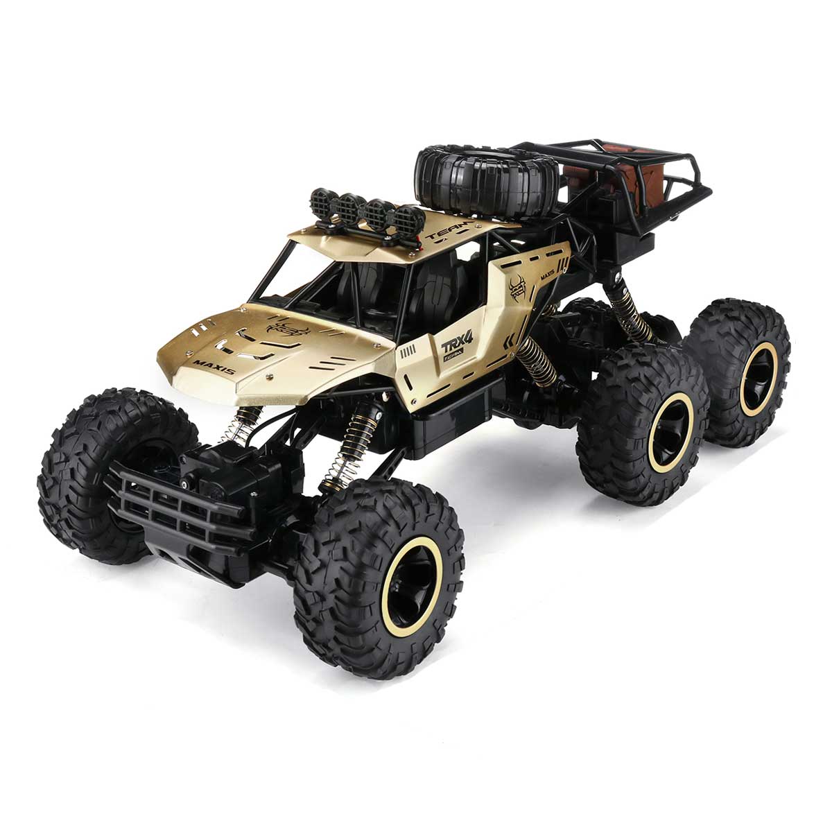RC Monster Truck 6-Rad Offroad mit 2,4 GHz Fernsteuerung – Geschwindigkeit bis 52 km/h – inklusive 2 Akkus für Kinder und RC-Fans | Sansoti