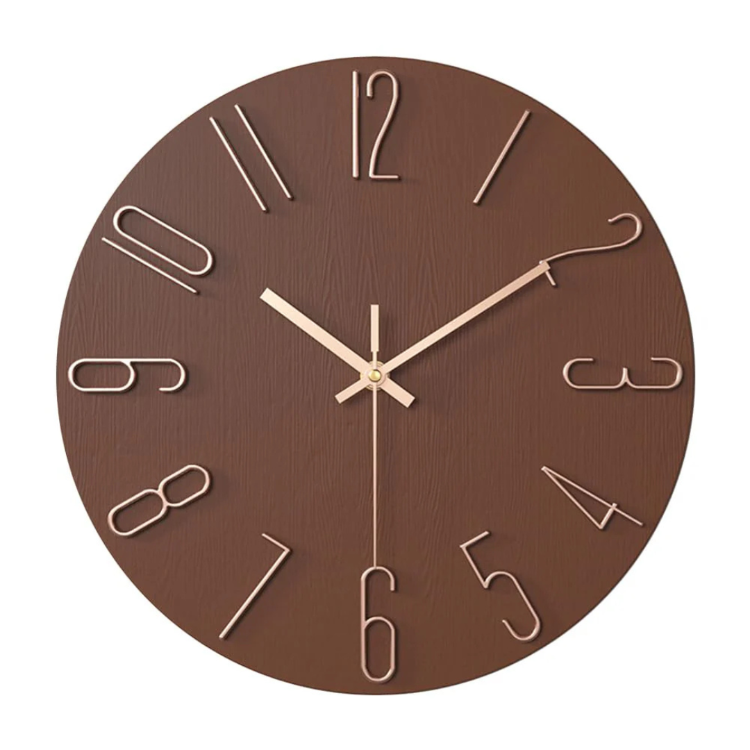 Leise Wanduhr, 30 cm, moderne Wohnzimmerdekoration, Quarzuhrwerk, minimalistisches Interieur, Zeitanzeige | Sansoti