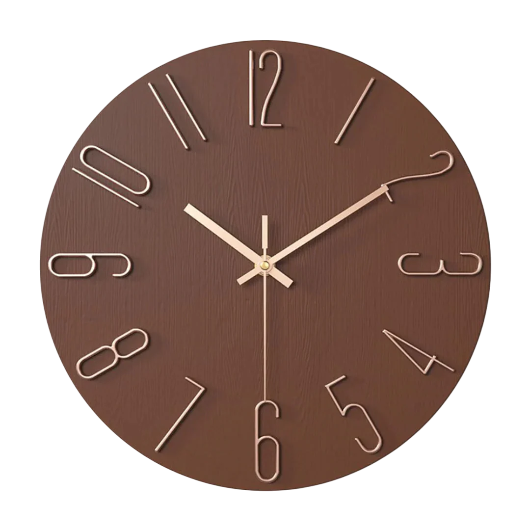Zegar ścienny kwarcowy 30 cm, cichy mechanizm, nowoczesny design do salonu i biura, minimalistyczny sposób wyświetlania czasu | Sansoti