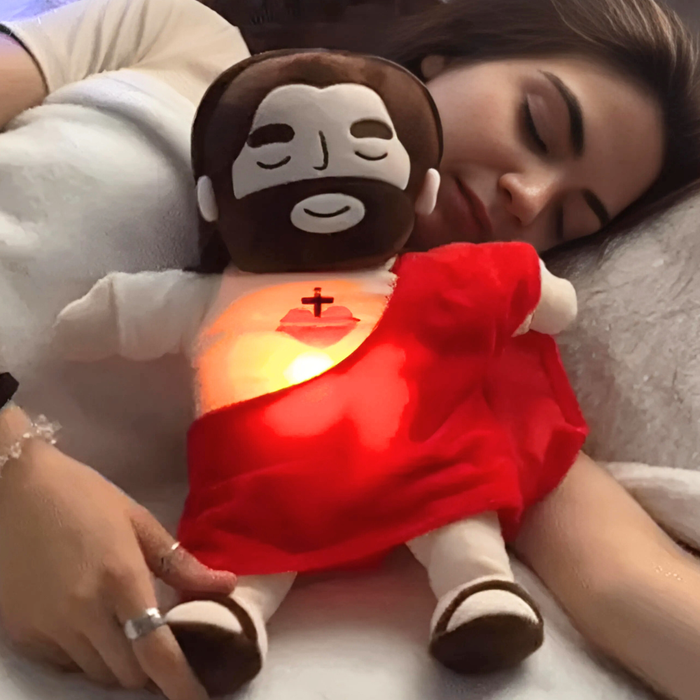 Breathable Cuddly Toy with Light and Music for Soothing Sleep Aid Baby Toddler Nursery Calming Night Light | Sansoti
