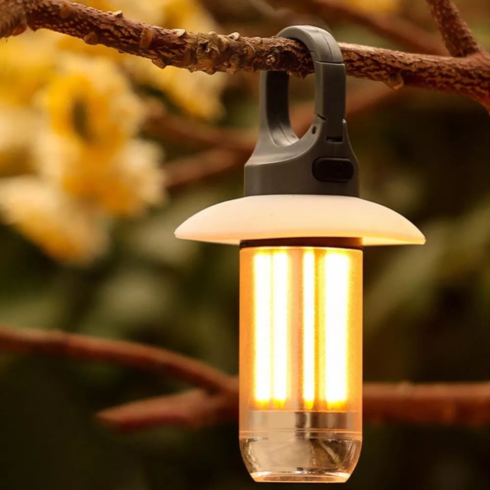 Oplaadbare Tentlamp met 8 LED-Filamenten en 5 Lichtmodi voor Kamperen Wandelen en Outdoor Avonturen Sfeer | Sansoti